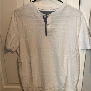 White T shirt button down